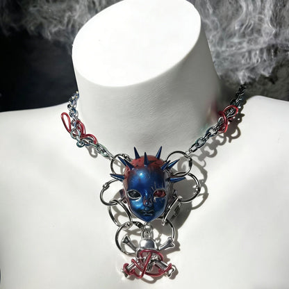 Rivet Hip-Hop Kid Head Necklace