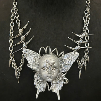 Mechanical Wind Butterfly Necklace