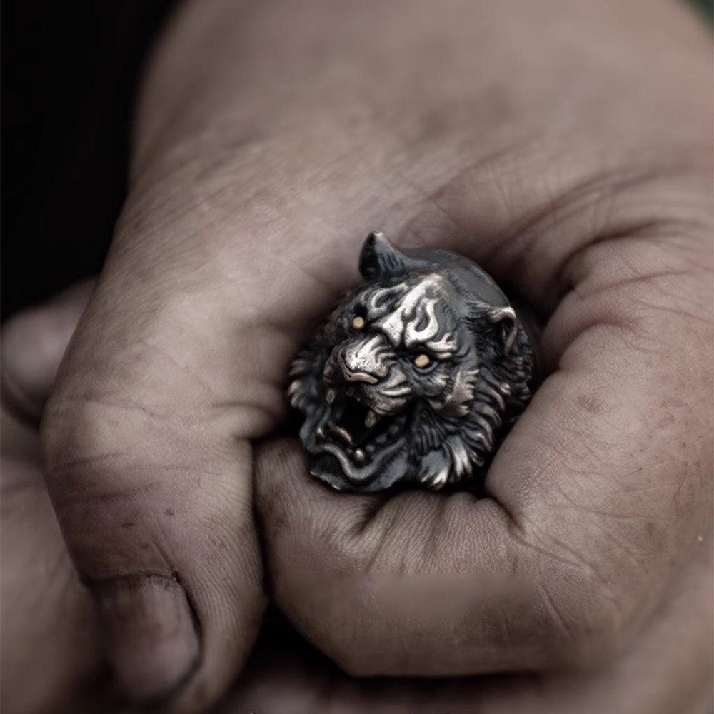 Black Tiger Sterling Silver Ring