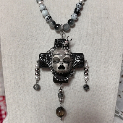 Blood Cross Slumber Gothic Doll Necklace