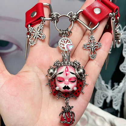 Handmade Red Queen Doll Face Choker