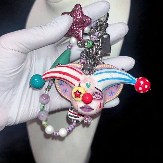 Colorful Pupil Clown Bag Charm
