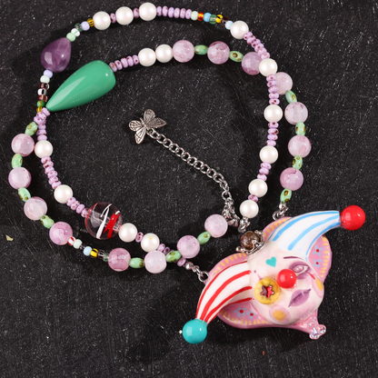 Colorful Pupil Clown Necklace