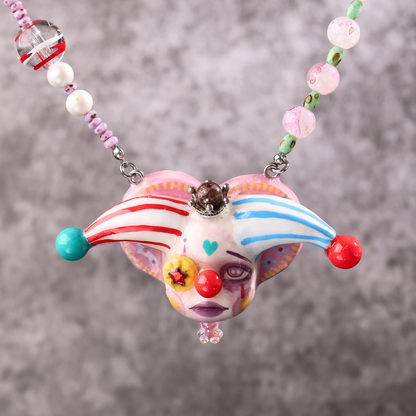 Colorful Pupil Clown Necklace