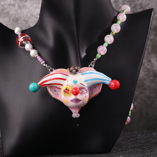 Colorful Pupil Clown Necklace