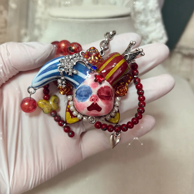 Crimson Circus Nightmare Necklace