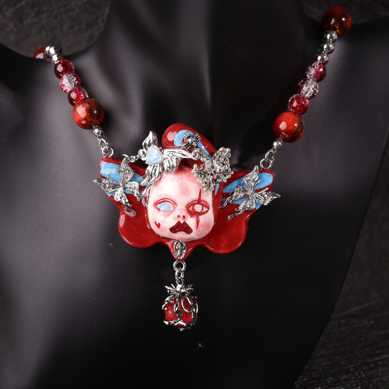 Crimson Doll Necklace