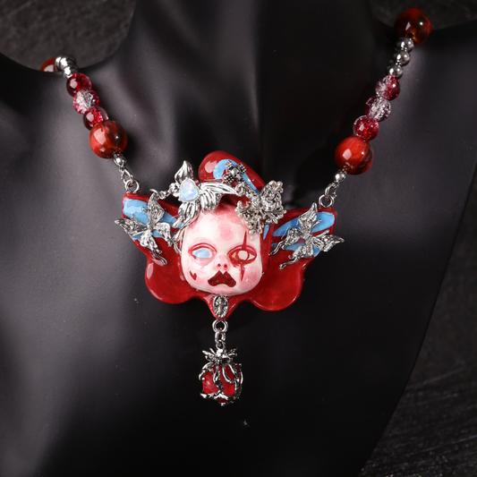 Crimson Doll Necklace