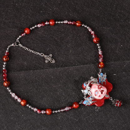 Crimson Doll Necklace