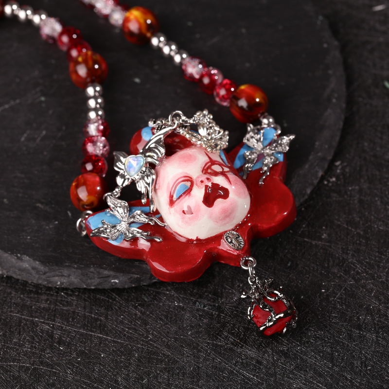 Crimson Doll Necklace