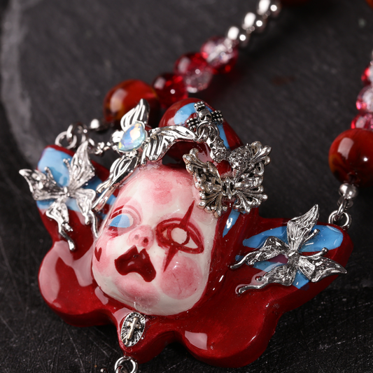 Crimson Doll Necklace