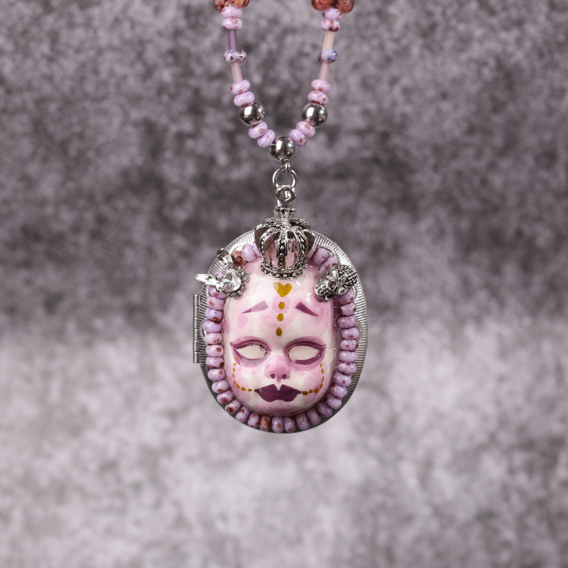 Crown Gothic Doll Necklace