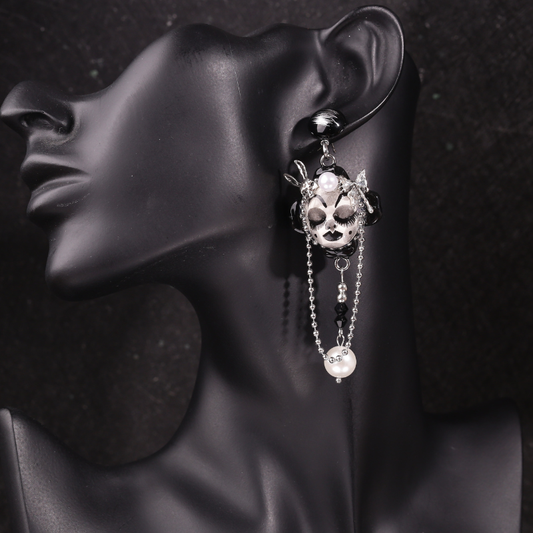 Dark Gothic Sleeping Doll Earrings