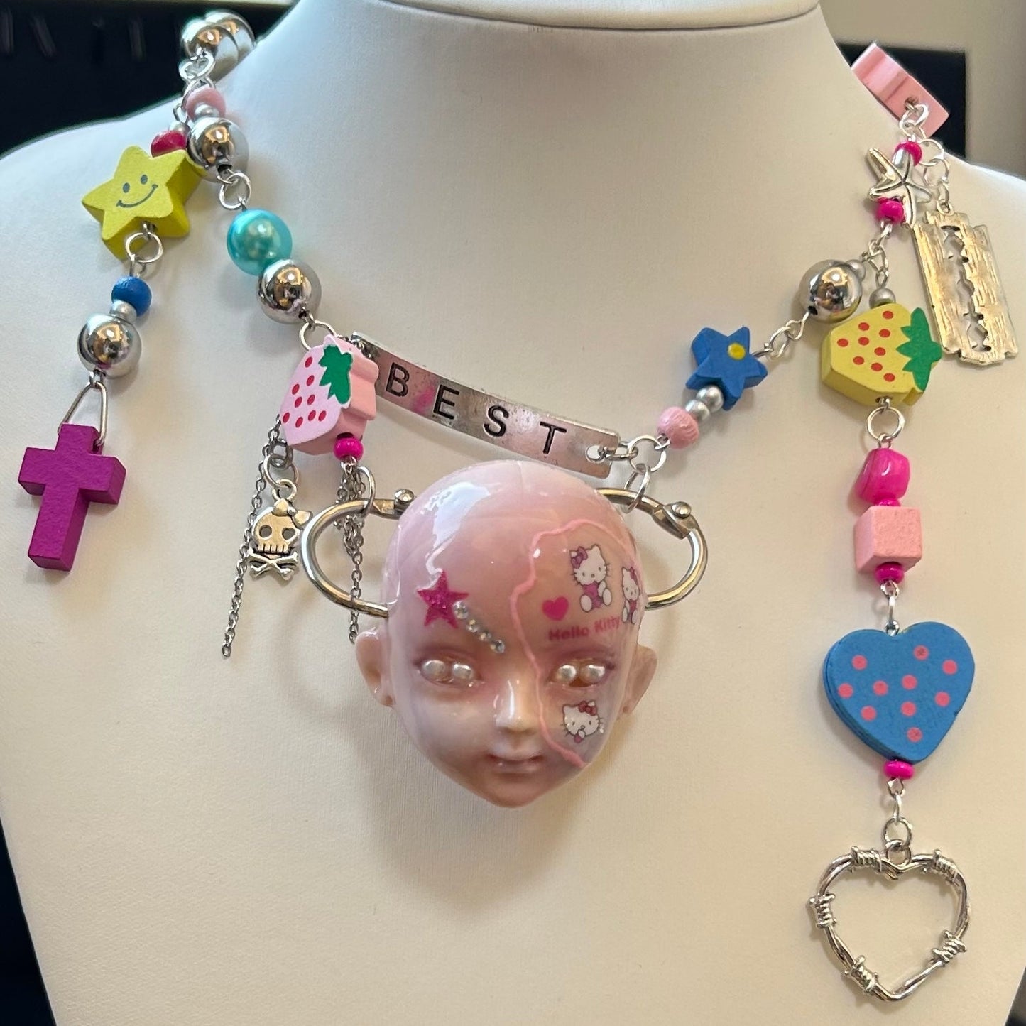 Dopamine Doll Head Necklace