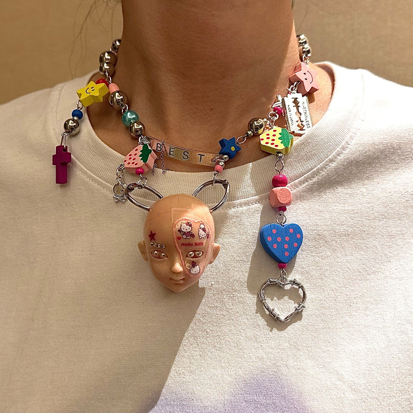 Dopamine Doll Head Necklace