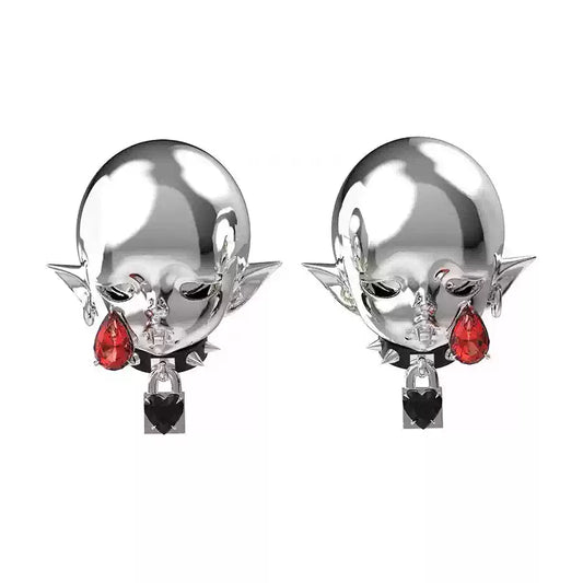 Elf Ear Teardrop Demon Earrings
