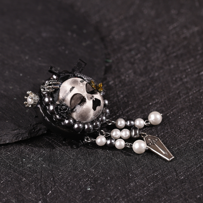 Gloomy Bone Coffin Brooch