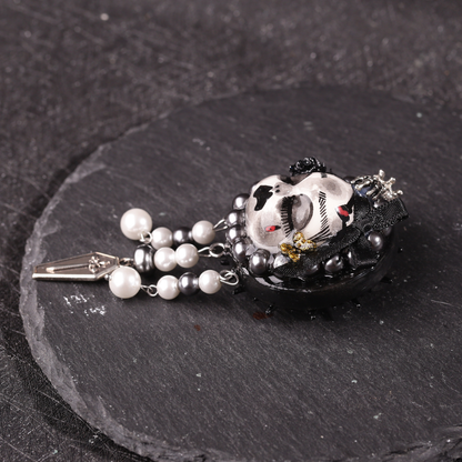 Gloomy Bone Coffin Brooch