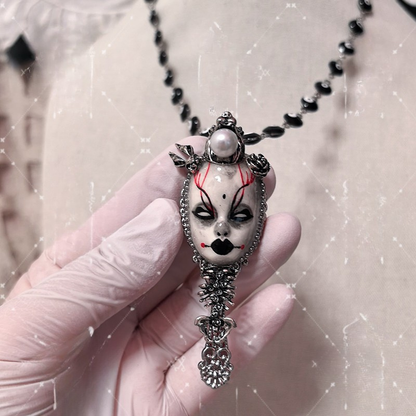 Goth Evil Eye Dark Dollface Necklace