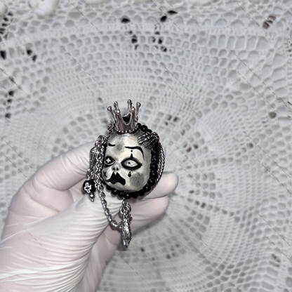 Gothic Jester Hat Tip Crowned Doll Ring