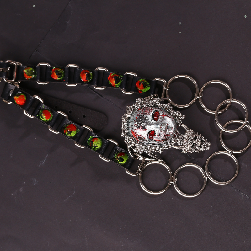 Handmade Blood Red Eye Doll Face Choker
