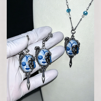 Mystical Cobra Eye Sword Dangle Earring