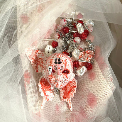 Bloody Butterfly Opposite Sex Necklace