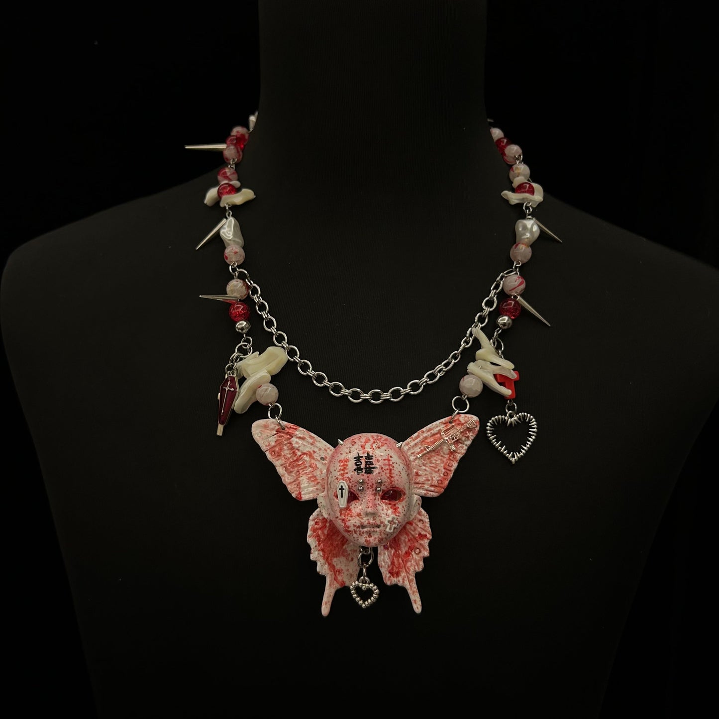 Bloody Butterfly Opposite Sex Necklace