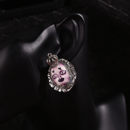 Purple Heart Crown Freak Baby Earrings