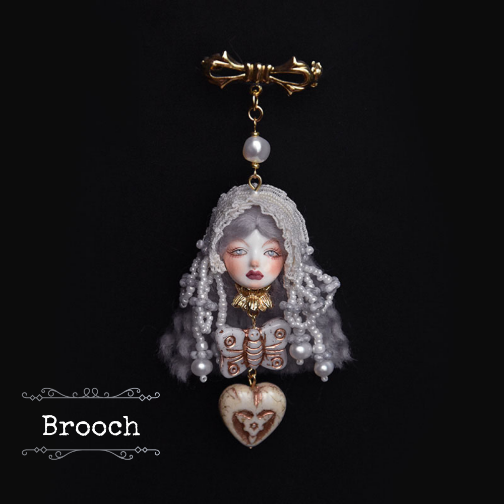 Handmade Vintage Lolita Doll Earrings