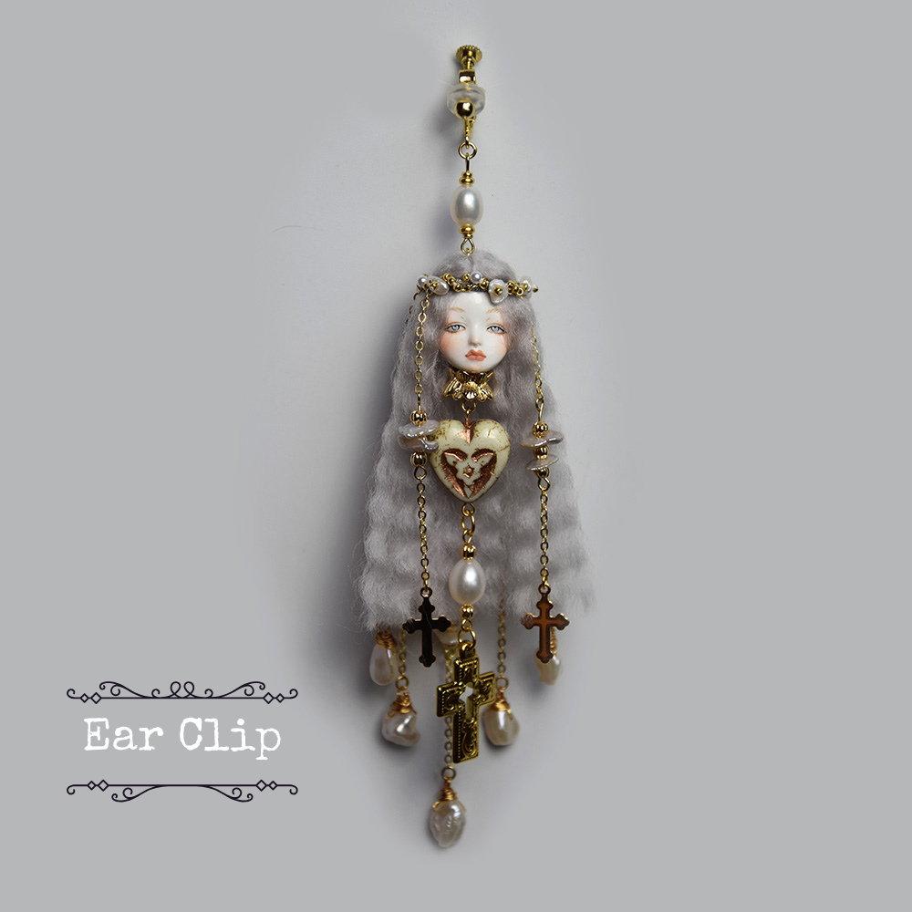 Vintage Handcrafted Cosette Doll Earrings