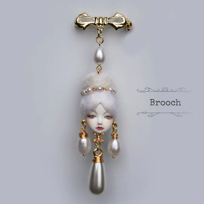 Handcrafted Baroque Doll Pearl Earrings