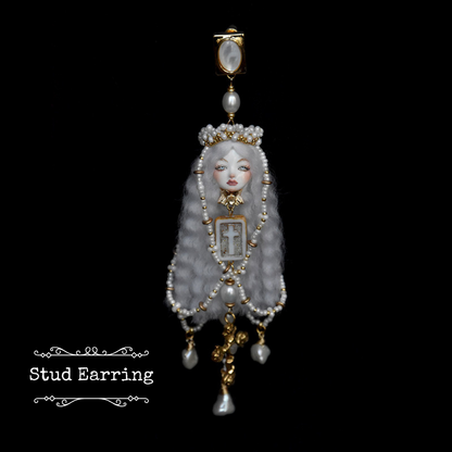 Handcrafted Vintage Baroque Salome Doll Earrings
