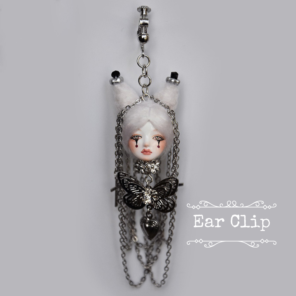 Handmade Long Tassel Chain Doll Earrings