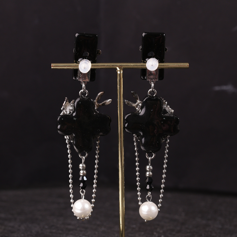 Skull Bunny Cross Earrings