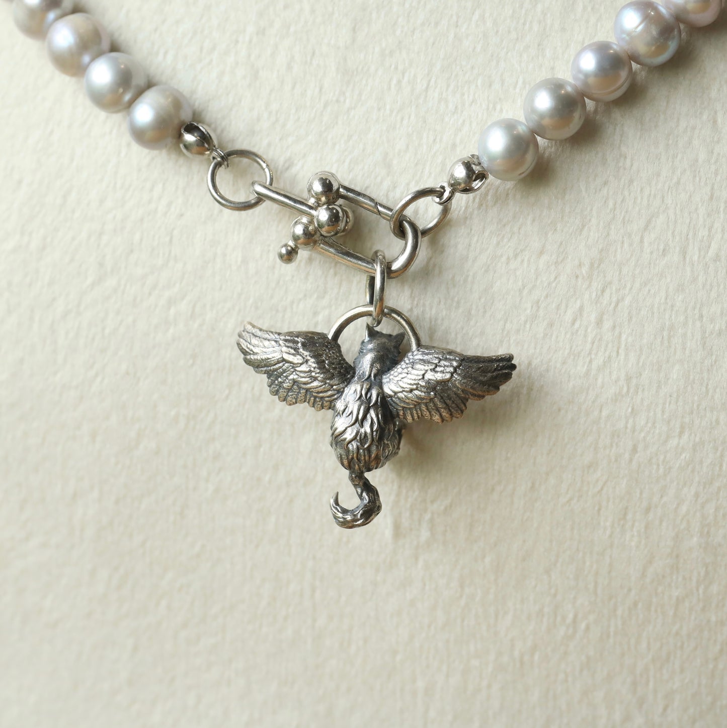 Sterling Silver Flying Angel Cat Pendant