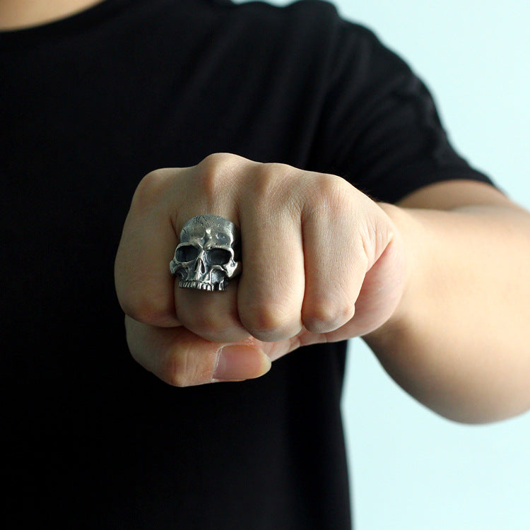 Tough Guy Big Skull Ring