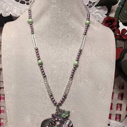 Whimsigoth Poison Apple Doll Face Necklace