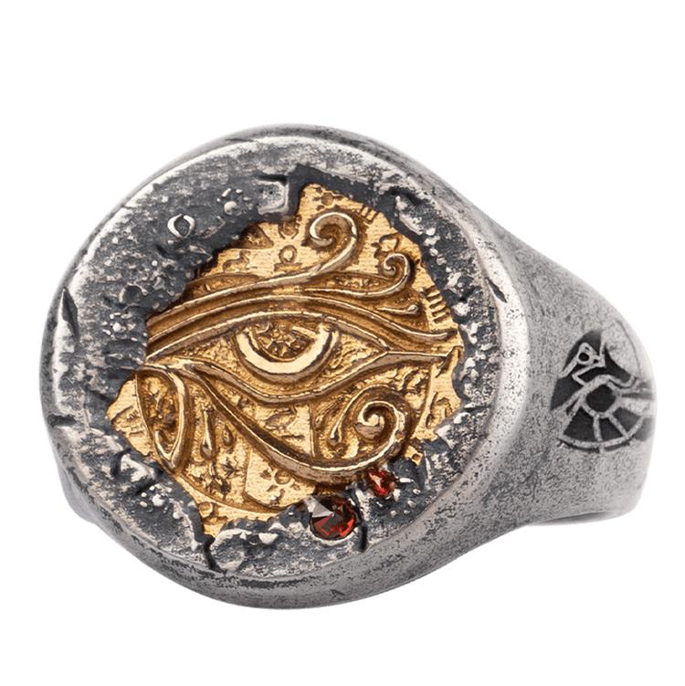 Eye of Horus Silver Ring -   Sunro Raven