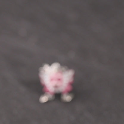 Pink Butterfly Bunny Skull Ring