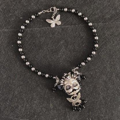 Butterfly Slumber Gothic Doll Necklace