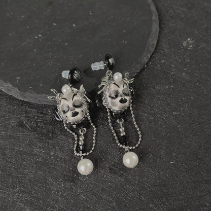 Dark Gothic Sleeping Doll Earrings