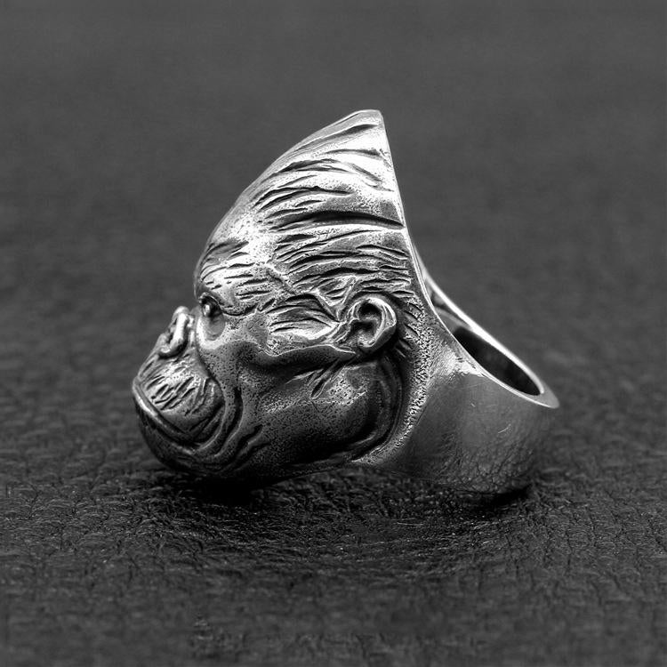 King Kong Gorilla Sterling Silver Ring Sunro Raven