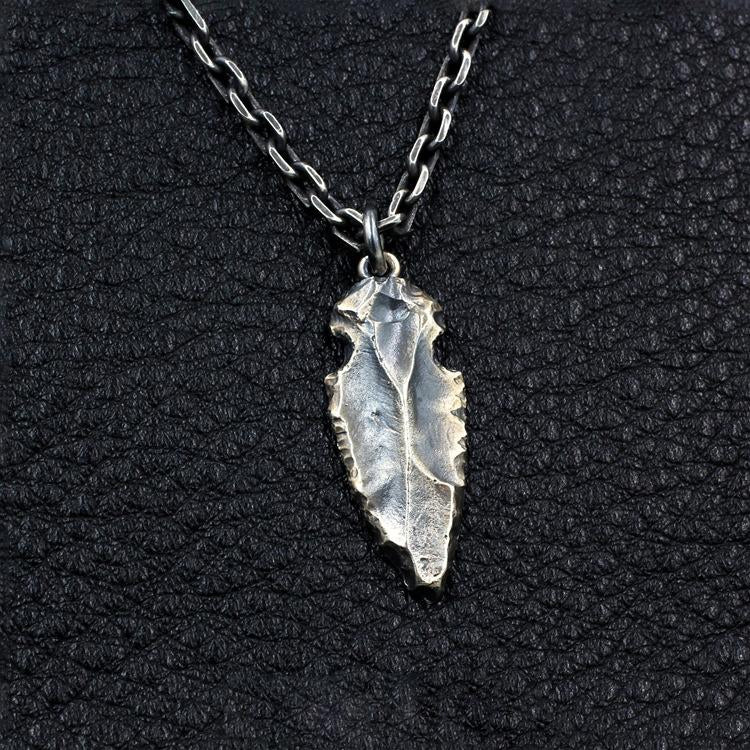 Spearhead Shaped Sterling Silver Pendant Sunro Raven