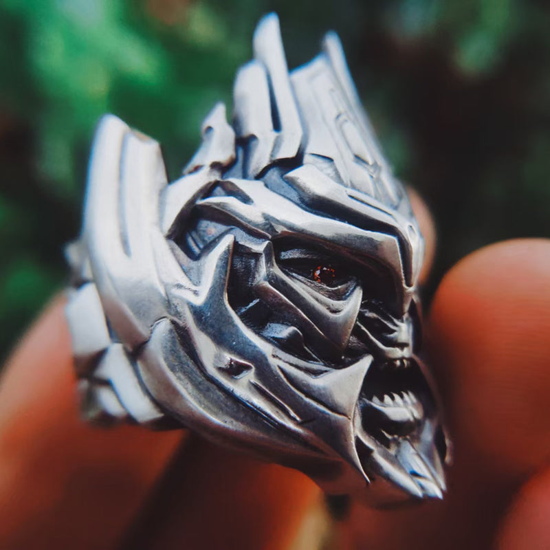 Megatron Sterling Silver Ring Sunro Raven