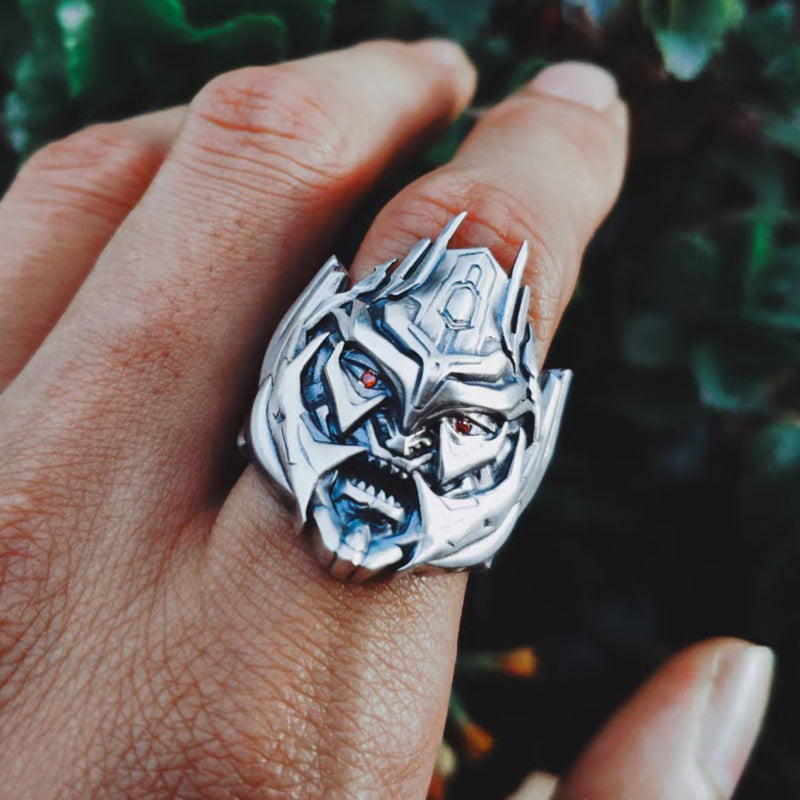 Megatron Sterling Silver Ring Sunro Raven