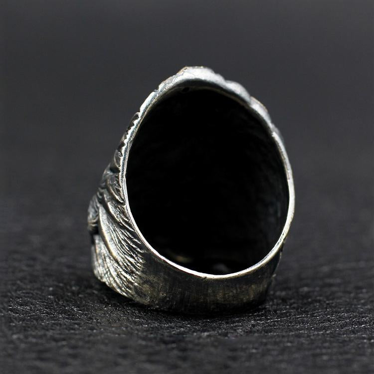 Indian Style Eagle Sterling Silver Ring Sunro Raven