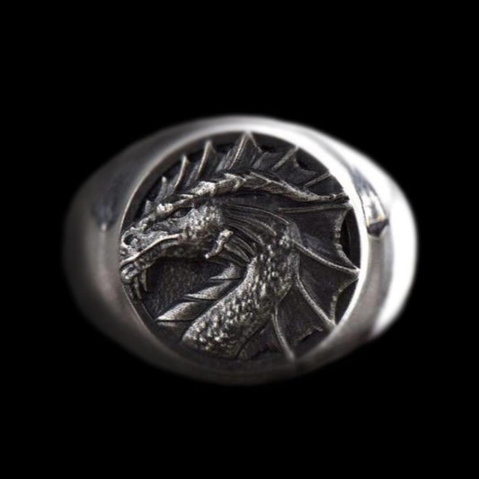 Celtic Dragon Signet Ring Sunro Raven