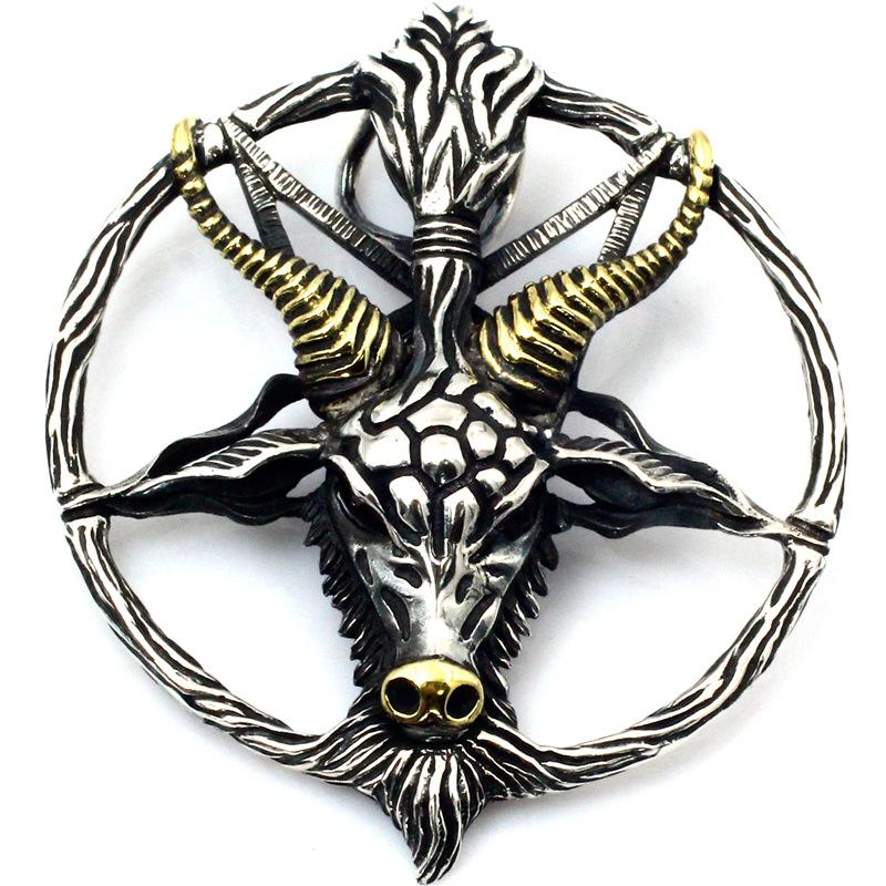 Devil Satan Silver Pendant Sunro Raven