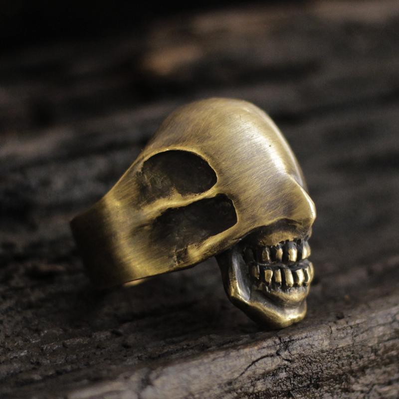 Handmade Alien Skull Silver Ring Sunro Raven